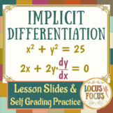 207 Implicit Differentiation: calculus derivatives PowerPo