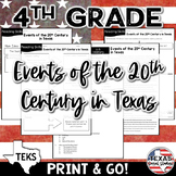 20th Century Events in Texas 4th Grade Social Studies Read