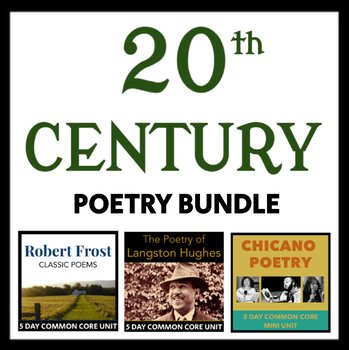 Preview of 20th Century Poetry Bundle - Robert Frost, Langston Hughes, & Chicano/a Poets