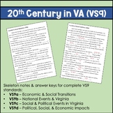 20th Century in Virginia Guided Notes (VS9)
