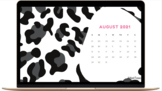 21/22 Desktop Calendar - Leopard Print