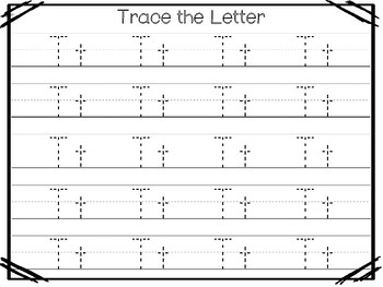 21 All About the Letter Tt No Prep Tracing Phonics Worksheets and ...