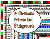21 Christmas Borders Clip Art