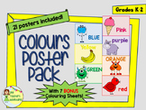 21 Colour Posters for K-2 with bonus colouring pages!