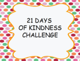 21 days of Kindness challenge, classroom activity