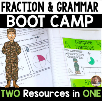 Preview of 21 Day Boot Camp Bundle: Grammar Review and Fraction Review