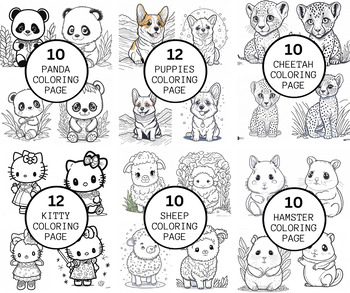 Preview of 21 Different Coloring Pages For Kids & Adults (coloring pages )