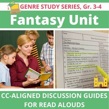 Preview of 21 Fantasy Discussion Guides for Interactive Read Alouds, Distance Learning