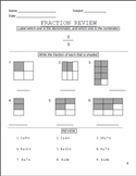 21 Fractions Worksheets