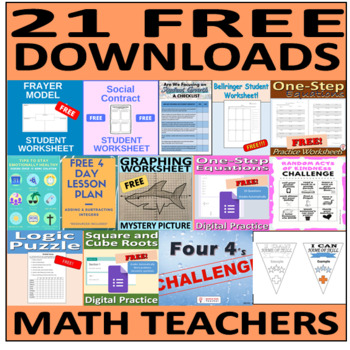 Preview of 21 Free Math Teacher Resources