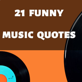 21 Funny music quotes posters, simple black and white 