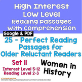 25 High Interest Low Level Reading Comprehension Passages:
