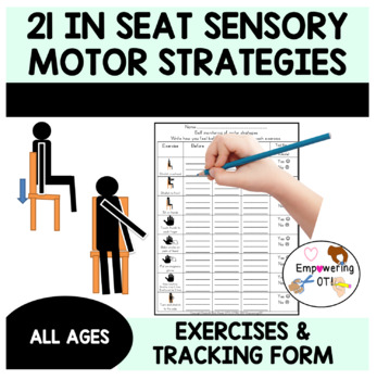 Preview of 21 IN SEAT sensory motor yoga, flexible seating visuals - activity&data tracking