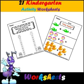 Preview of 21 Kindergarten  Activity Worksheets