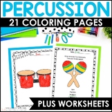 Classroom Percussion Musical Instruments Worksheets and Mu