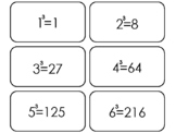 20 Numbers Cubed Printable Flashcards. 3rd Grade-8th Grade Math.