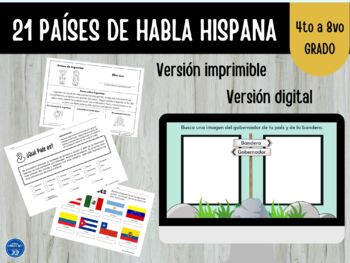 Preview of 21 Países de habla hispana / Conociendo mi país