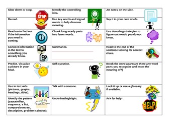 Preview of 21 Reading Fix-Up Strategies for Students