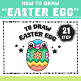 21 STEP TO DRAW "Easter Egg", How to draw Easter Egg Work sheet