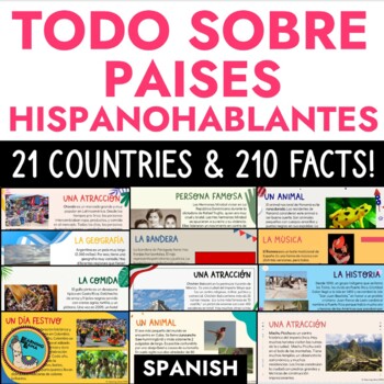 Preview of 21 Spanish Speaking Countries Facts SPANISH Bundle