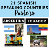 21 Spanish-speaking Countries Posters (English)