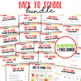 20 Unique Back to School Activities Bundle | Includes Free