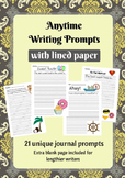 21 Unique Writing Prompts with Lined Paper