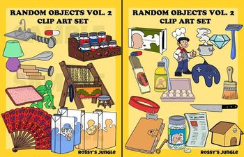 Preview of 210 files: Random Objects Clip Art Vol 2