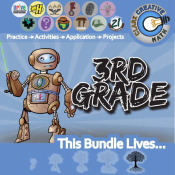 Preview of 21st Century 3rd Grade Math Curriculum -- ALL OF IT + Free Downloads FOR LIFE!!!