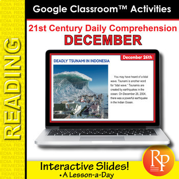 Preview of 21st Century Daily Comprehension December GOOGLE:  Engaging Hi Lo Activities