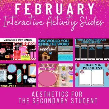 Preview of 21st Century February Interactive Activities for Secondary Students