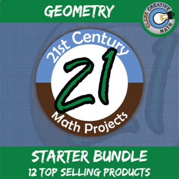 Preview of 21st Century Geometry Math Project Starter Bundle -- Common Core Aligned