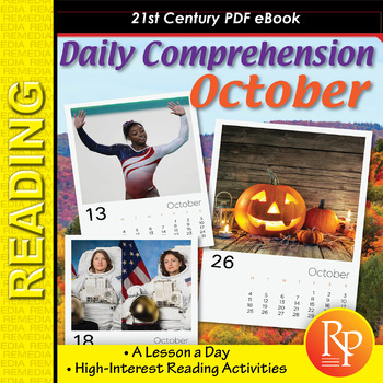 Preview of 21st Century OCTOBER DAILY COMPREHENSION: High Interest Reading Activities