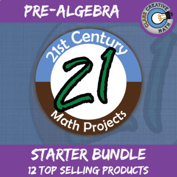 Preview of 21st Century Pre-Algebra Math Project Starter Bundle -- Common Core Aligned