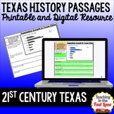 21st Century Texas - Texas History Reading Comprehension P