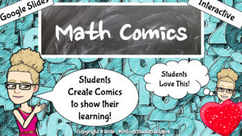Preview of 22 4th Grade Digital Practice Math Word Problems - Comics - Google Slides