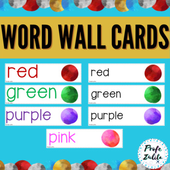 Preview of 22 Colors Posters | ESL Word Wall Cards | Vocabulary Cards FREE