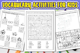 Fun Word Puzzles for Kids: Crossword Puzzles, Word Search,