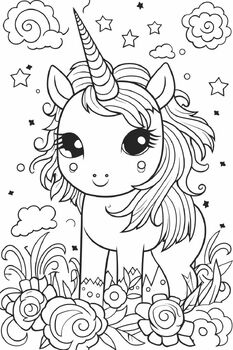 22 Cute Unicorn Coloring Pages for Kids by GANI SOFIANE | TPT