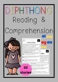 22 Diphthong Reading Comprehension Stories - oi, oy, ew, ow, ou