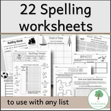 22 Educational Spelling Blackline Master Worksheets - Teac