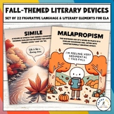 22 Fall-Themed Literary Device Posters: Engaging Classroom