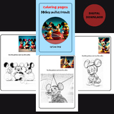 back to school,  coloring pages, MICKEY MOUSE, all about me