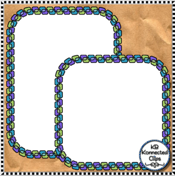 22 Marty Frames Borders Rectangle Square Color Line Art Clipart by KB ...