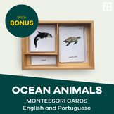 22 OCEAN ANIMALS Montessori language cards