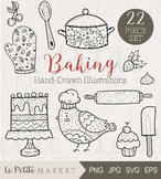 22 Piece Baking and Cooking Clip Art Set, Baking Clipart, 