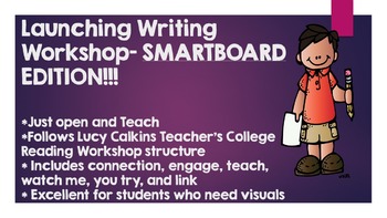 Preview of 22 SMARTBOARD LESSONS-Launching Writing Workshop Lucy Calkins Grades 2-5