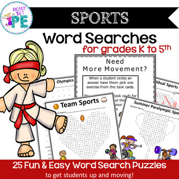 Preview of 25 Sport Themed Wordsearch Puzzles Bundle