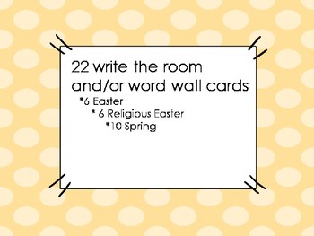 Preview of 22 Spring/Easter Write the Room