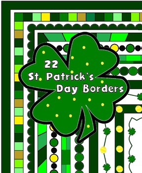 Preview of 22 St. Patrick's Day Borders Clip Art